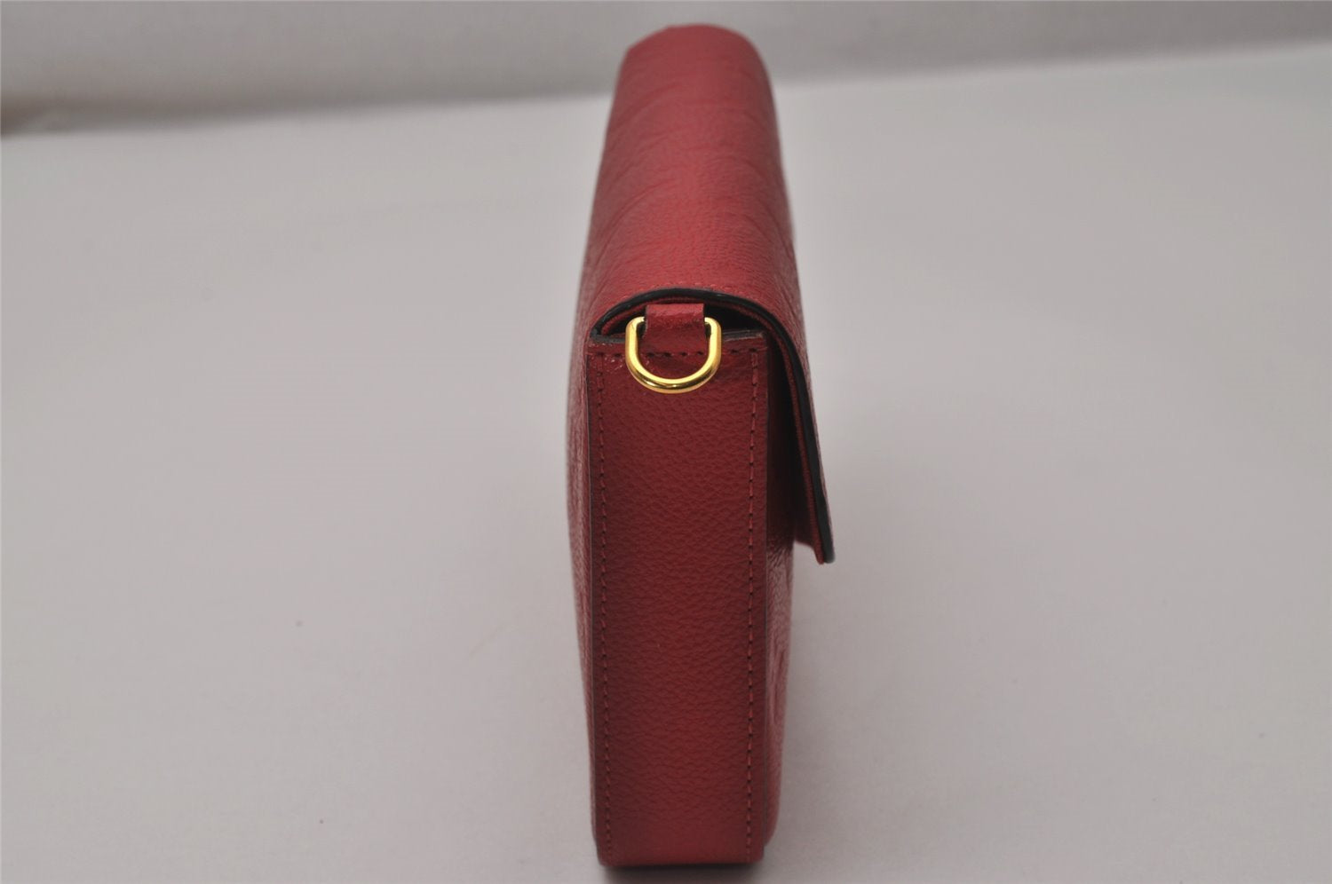 Auth Louis Vuitton Monogram Empreinte Pochette Felice Shoulder Bag Red LV 8222I