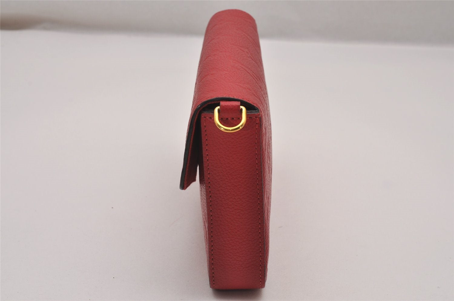 Auth Louis Vuitton Monogram Empreinte Pochette Felice Shoulder Bag Red LV 8222I