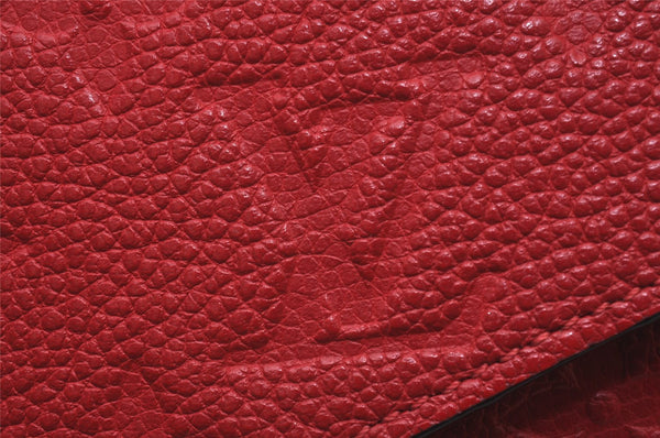Auth Louis Vuitton Monogram Empreinte Pochette Felice Shoulder Bag Red LV 8222I