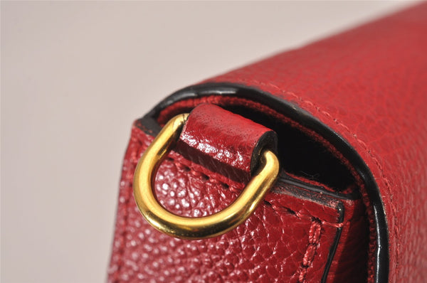 Auth Louis Vuitton Monogram Empreinte Pochette Felice Shoulder Bag Red LV 8222I