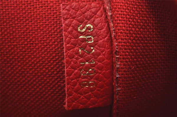 Auth Louis Vuitton Monogram Empreinte Pochette Felice Shoulder Bag Red LV 8222I