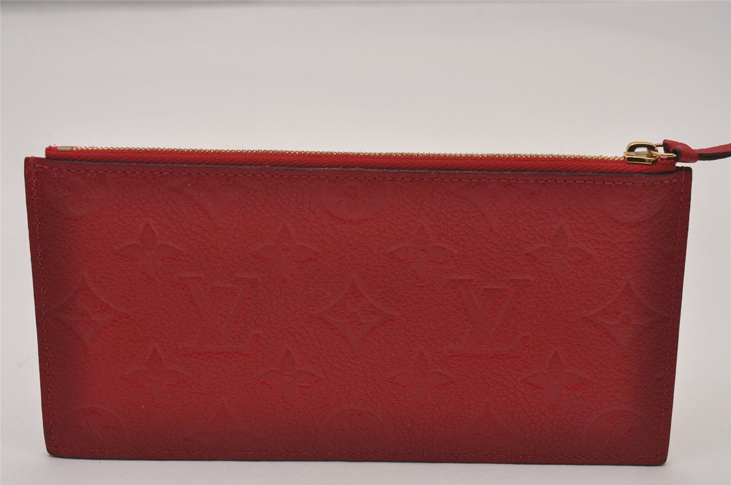 Auth Louis Vuitton Monogram Empreinte Pochette Felice Shoulder Bag Red LV 8222I