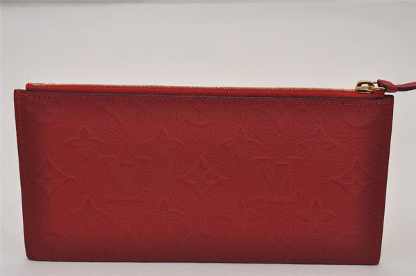 Auth Louis Vuitton Monogram Empreinte Pochette Felice Shoulder Bag Red LV 8222I