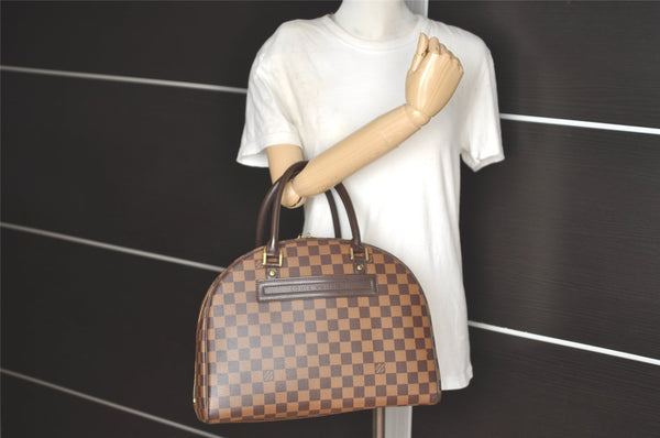 Authentic Louis Vuitton Damier Nolita Hand Boston Bag N41455 LV 8223I