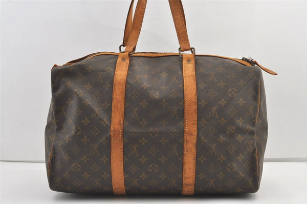 Authentic Louis Vuitton Monogram Sac Souple 45 Hand Boston Bag Old Model 8223J