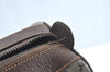 Authentic GUCCI Web Sherry Line Hand Boston Bag GG PVC Leather Brown Junk 8224H