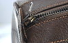 Authentic GUCCI Web Sherry Line Hand Boston Bag GG PVC Leather Brown Junk 8224H