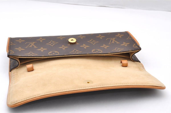 Authentic Louis Vuitton Monogram Pochette Twin GM Shoulder Bag M51852 LV 8224I