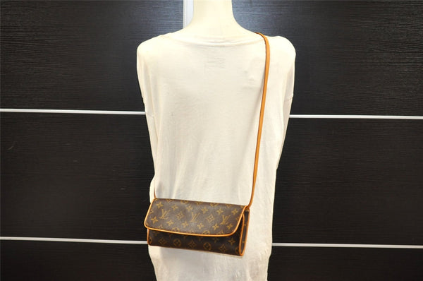 Authentic Louis Vuitton Monogram Pochette Twin GM Shoulder Bag M51852 LV 8224I