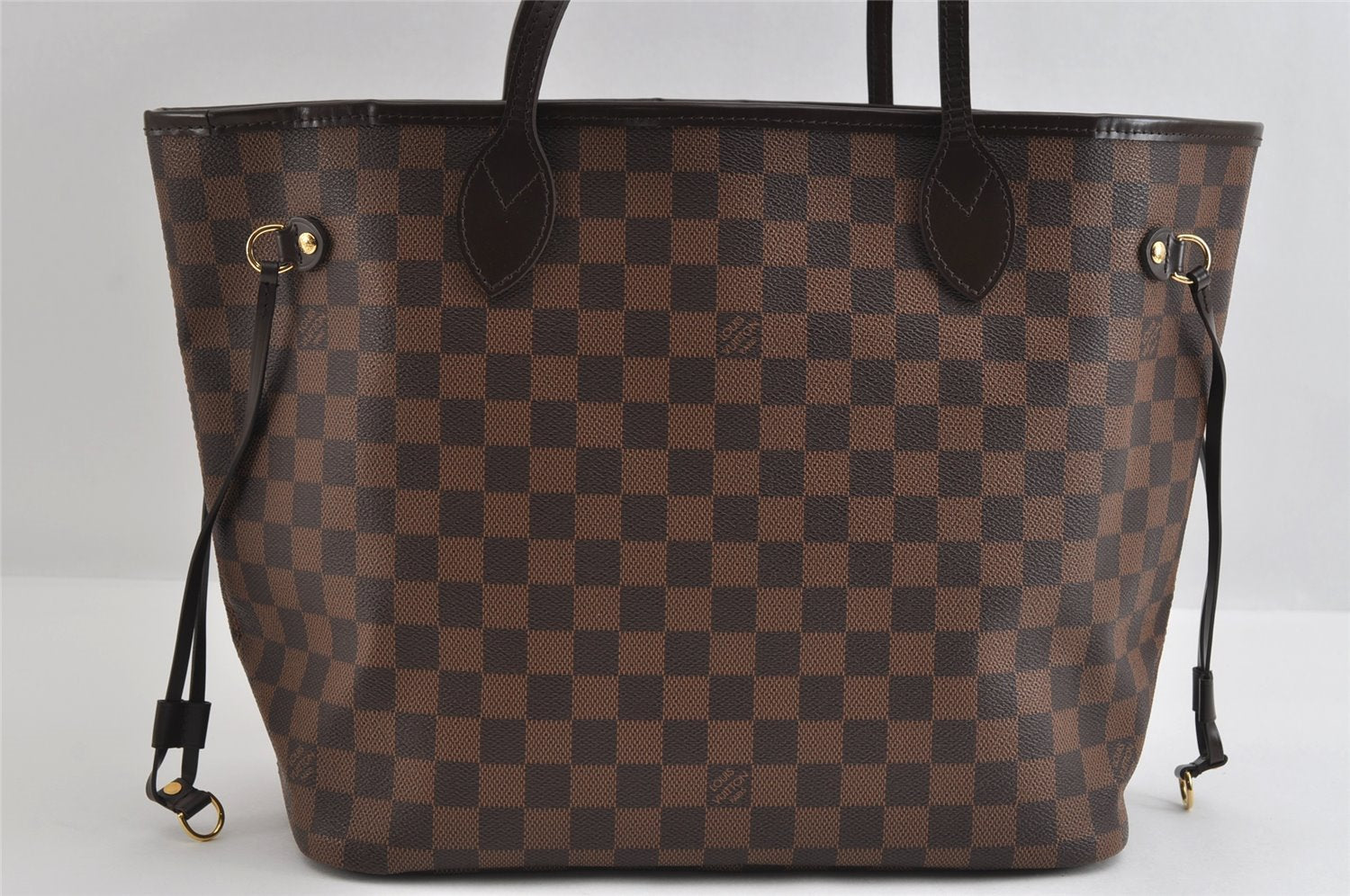 Authentic Louis Vuitton Damier Neverfull MM Shoulder Tote Bag N41358 LV 8225I