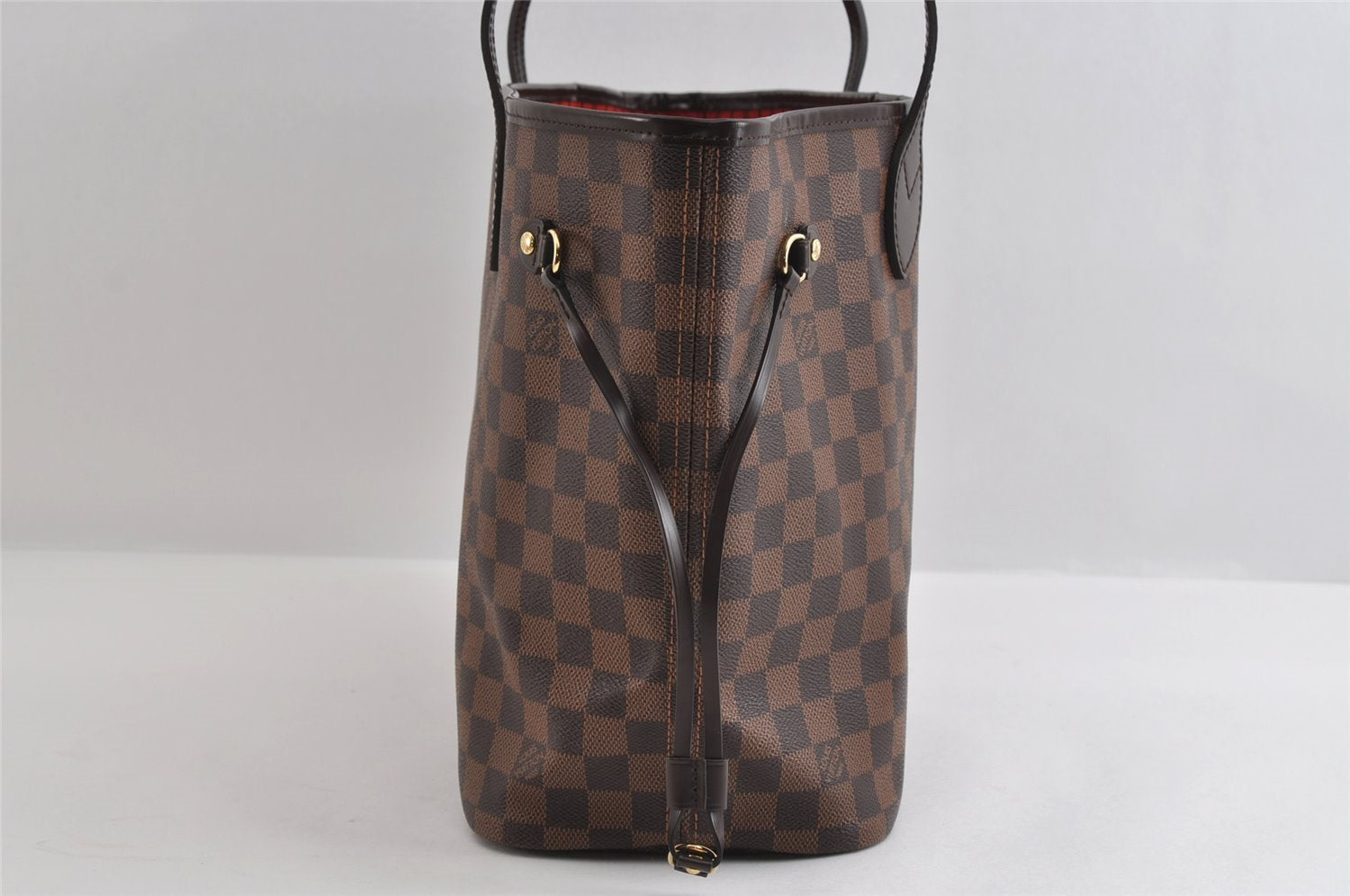 Authentic Louis Vuitton Damier Neverfull MM Shoulder Tote Bag N41358 LV 8225I