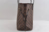Authentic Louis Vuitton Damier Neverfull MM Shoulder Tote Bag N41358 LV 8225I