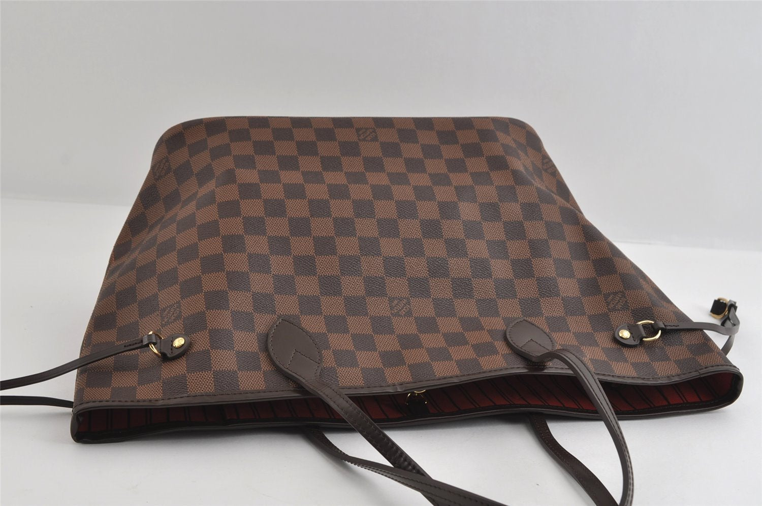 Authentic Louis Vuitton Damier Neverfull MM Shoulder Tote Bag N41358 LV 8225I