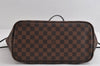 Authentic Louis Vuitton Damier Neverfull MM Shoulder Tote Bag N41358 LV 8225I