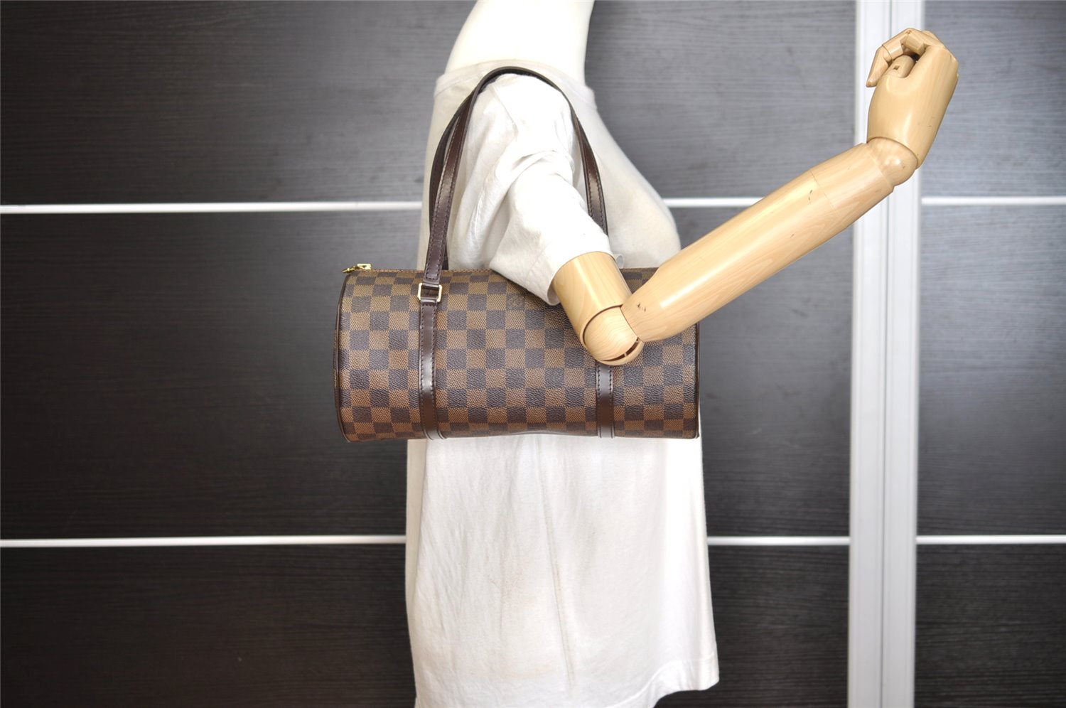 Authentic Louis Vuitton Damier Papillon 30 Hand Bag Purse N51303 LV 8225J