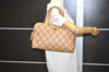 Authentic CHANEL Wild Stitch Vintage Calf Skin Hand Tote Bag Beige CC 8226I