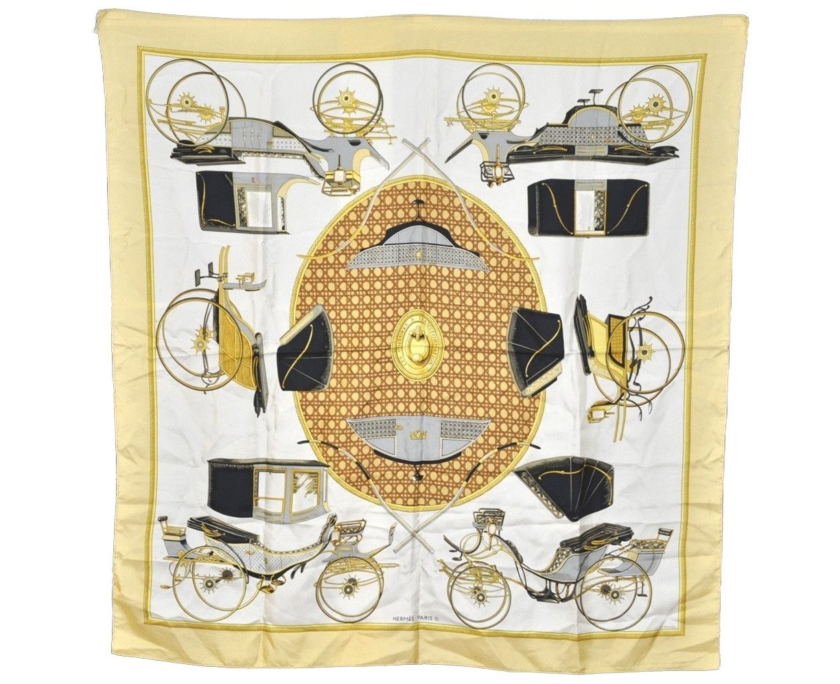 Auth HERMES Carre 90 Scarf 