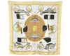 Auth HERMES Carre 90 Scarf "LES VOITURES A TRANSFORMATION" Silk Yellow 8227J