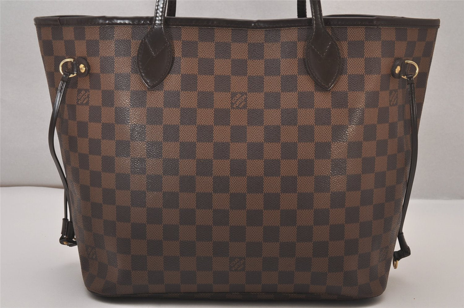 Authentic Louis Vuitton Damier Neverfull MM Shoulder Tote Bag N51105 LV 8228I