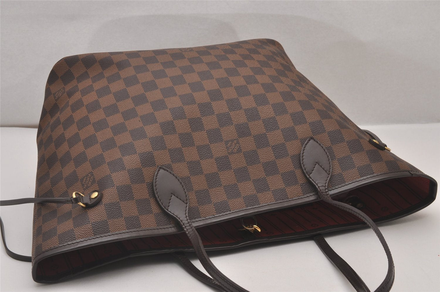 Authentic Louis Vuitton Damier Neverfull MM Shoulder Tote Bag N51105 LV 8228I