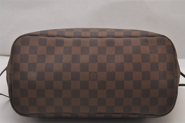 Authentic Louis Vuitton Damier Neverfull MM Shoulder Tote Bag N51105 LV 8228I