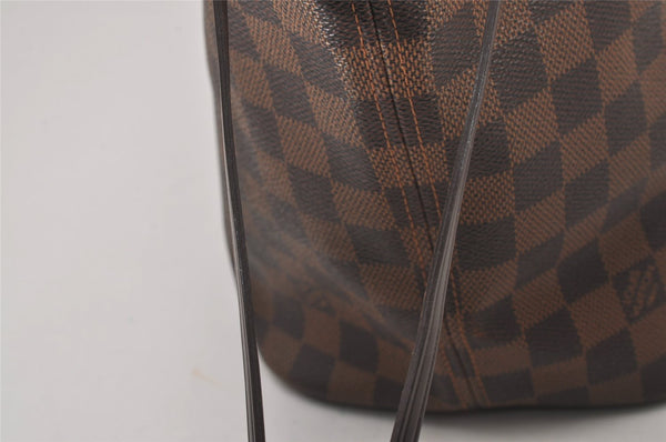 Authentic Louis Vuitton Damier Neverfull MM Shoulder Tote Bag N51105 LV 8228I