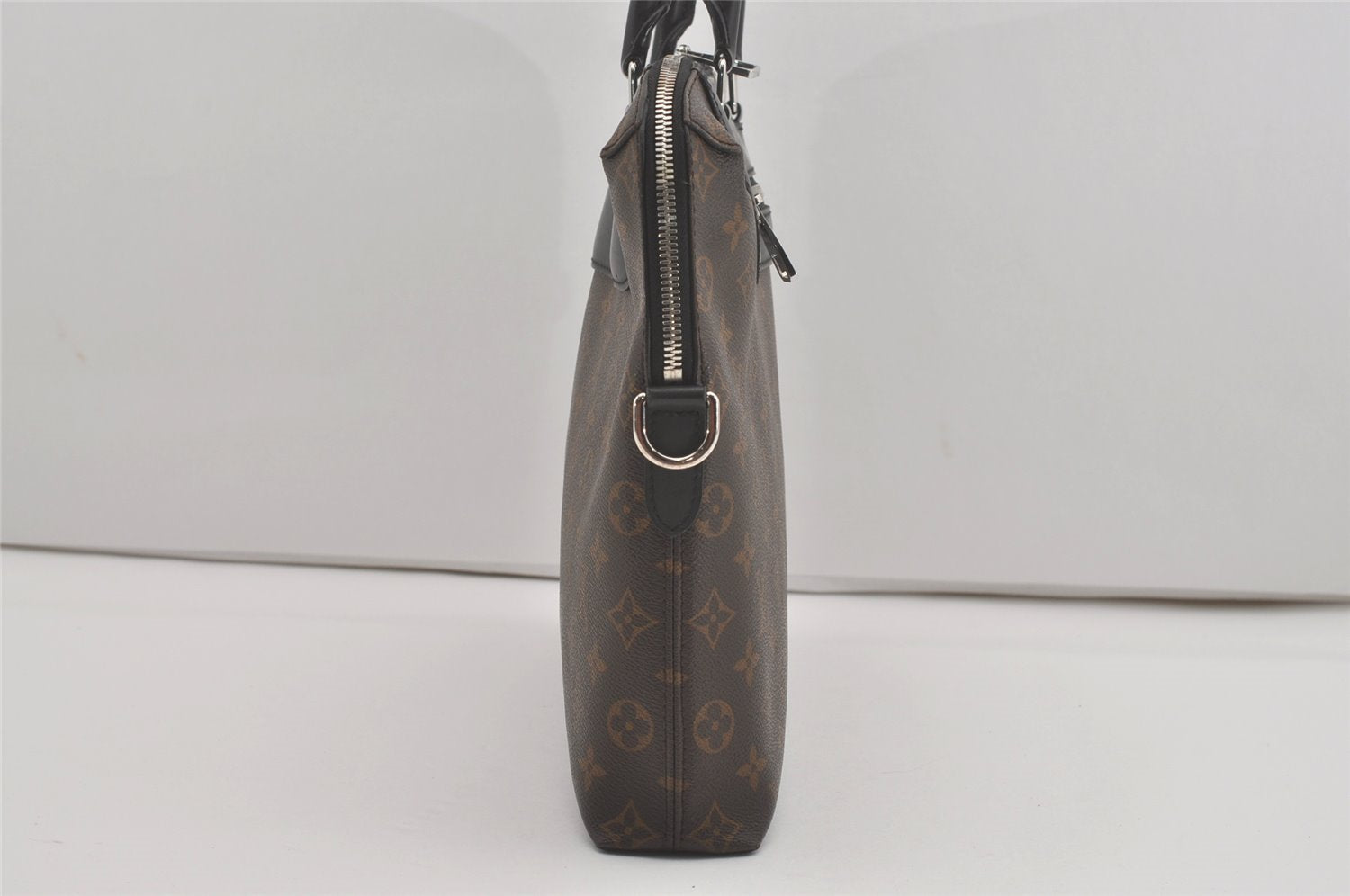 Authentic Louis Vuitton Monogram Macassar Porte Documents Jules Briefcase 8229I