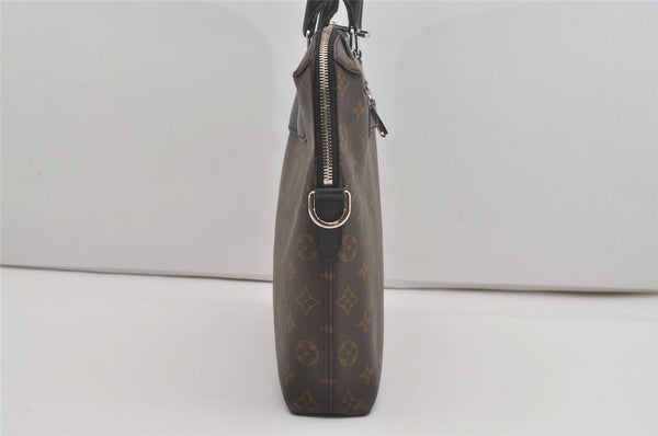 Authentic Louis Vuitton Monogram Macassar Porte Documents Jules Briefcase 8229I