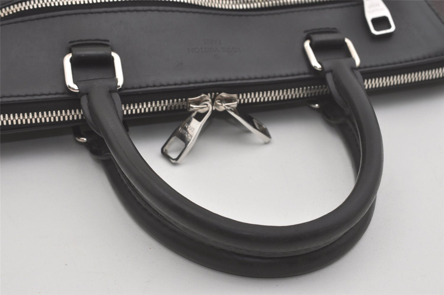 Authentic Louis Vuitton Monogram Macassar Porte Documents Jules Briefcase 8229I