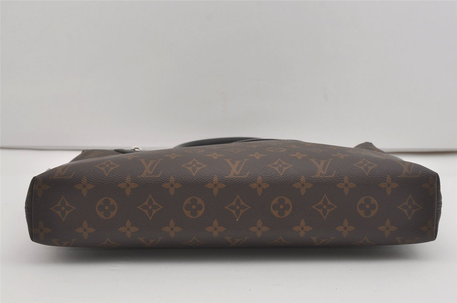 Authentic Louis Vuitton Monogram Macassar Porte Documents Jules Briefcase 8229I