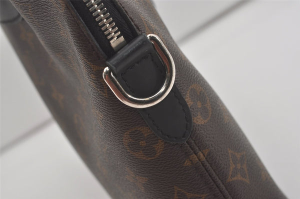 Authentic Louis Vuitton Monogram Macassar Porte Documents Jules Briefcase 8229I