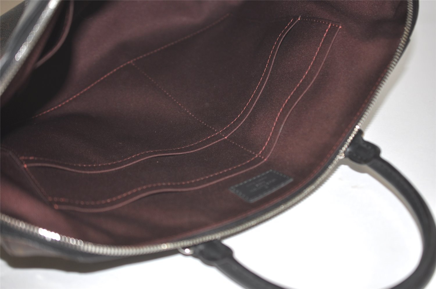 Authentic Louis Vuitton Monogram Macassar Porte Documents Jules Briefcase 8229I