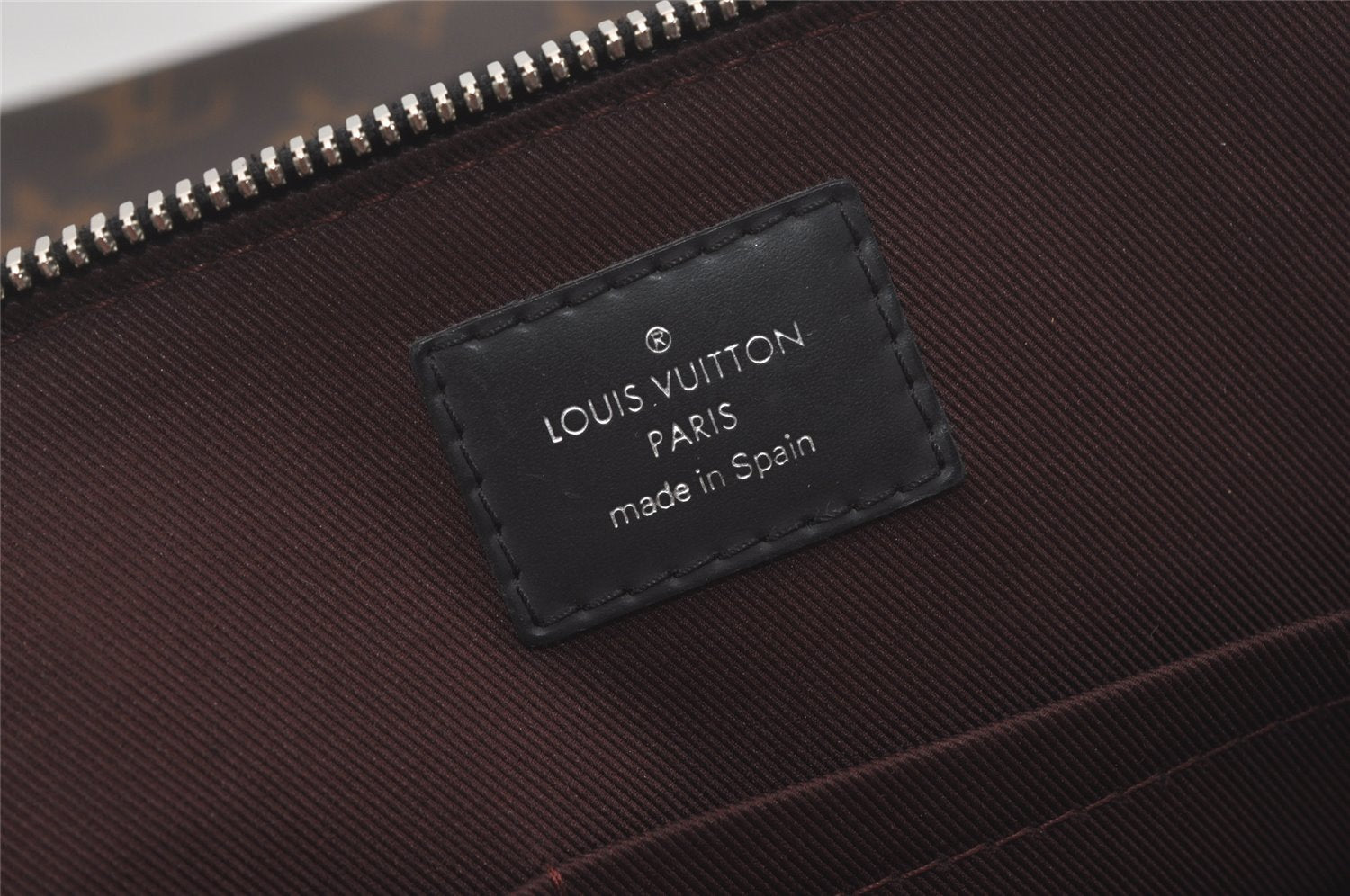 Authentic Louis Vuitton Monogram Macassar Porte Documents Jules Briefcase 8229I