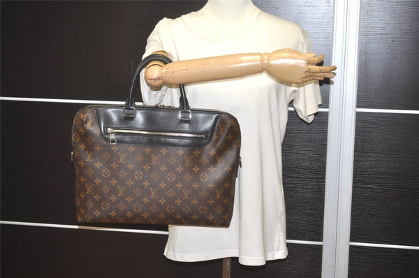 Authentic Louis Vuitton Monogram Macassar Porte Documents Jules Briefcase 8229I