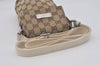 Authentic GUCCI Shoulder Cross Body Bag GG Canvas Leather 145865 Brown 8231I