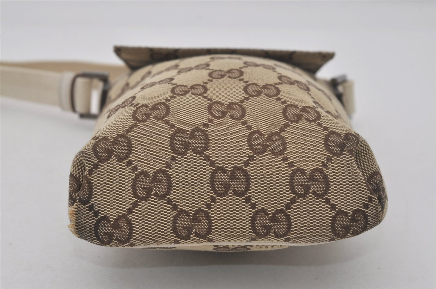 Authentic GUCCI Shoulder Cross Body Bag GG Canvas Leather 145865 Brown 8231I