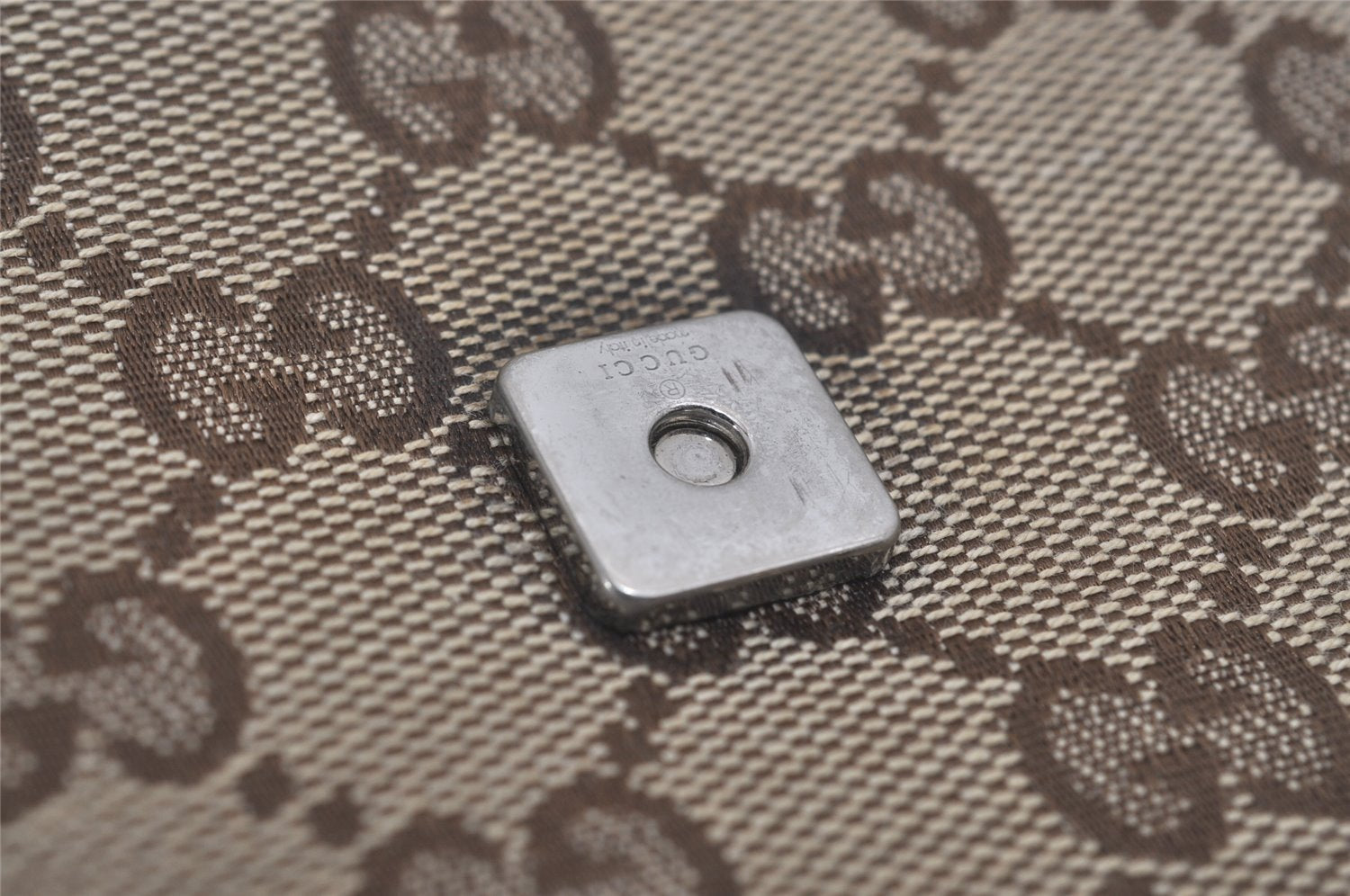 Authentic GUCCI Shoulder Cross Body Bag GG Canvas Leather 145865 Brown 8231I