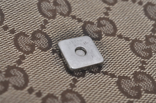 Authentic GUCCI Shoulder Cross Body Bag GG Canvas Leather 145865 Brown 8231I