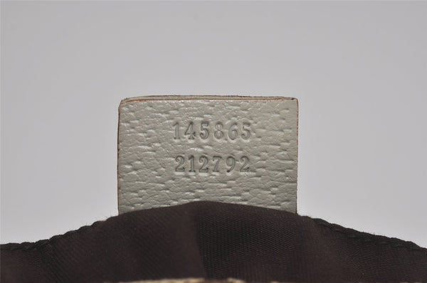 Authentic GUCCI Shoulder Cross Body Bag GG Canvas Leather 145865 Brown 8231I