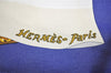 Authentic HERMES Carre 90 Scarf "Souvenirs de Paris" Silk Blue 8232J