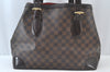 Authentic Louis Vuitton Damier Hampstead MM Shoulder Tote Bag N51204 LV 8233J