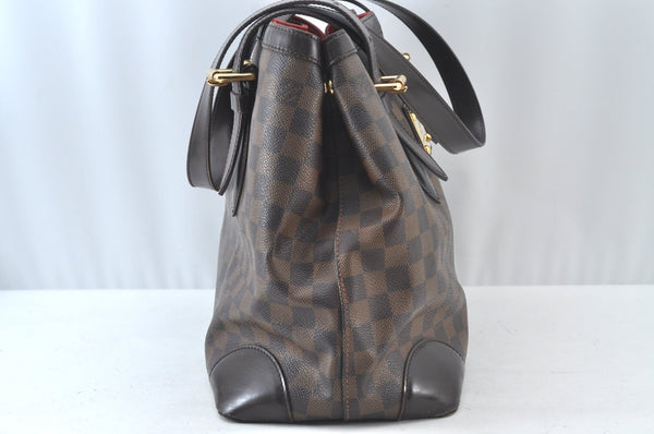 Authentic Louis Vuitton Damier Hampstead MM Shoulder Tote Bag N51204 LV 8233J