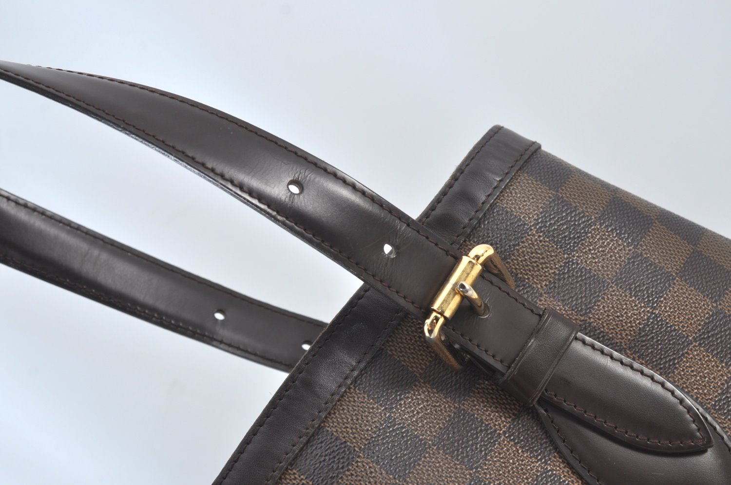 Authentic Louis Vuitton Damier Hampstead MM Shoulder Tote Bag N51204 LV 8233J