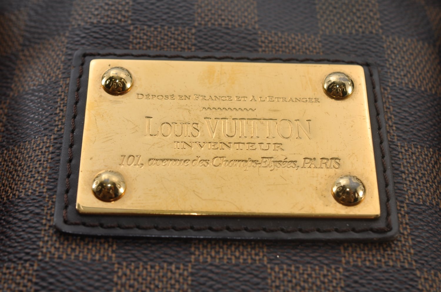 Authentic Louis Vuitton Damier Hampstead MM Shoulder Tote Bag N51204 LV 8233J