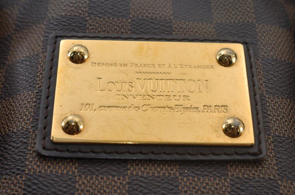 Authentic Louis Vuitton Damier Hampstead MM Shoulder Tote Bag N51204 LV 8233J