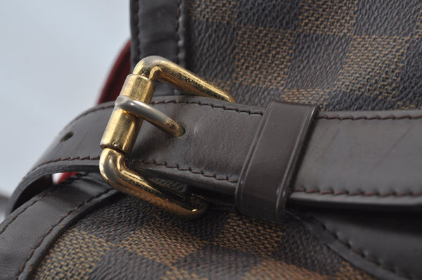 Authentic Louis Vuitton Damier Hampstead MM Shoulder Tote Bag N51204 LV 8233J