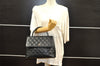 Authentic CHANEL Caviar Skin Matelasse Turnlock Hand Bag Purse Black 8235I