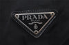 Authentic PRADA Vintage Nylon Tessuto Leather Drawstring Backpack Black 8235J