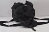 Authentic PRADA Vintage Nylon Tessuto Leather Drawstring Backpack Black 8235J