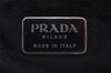 Authentic PRADA Vintage Nylon Tessuto Leather Drawstring Backpack Black 8235J